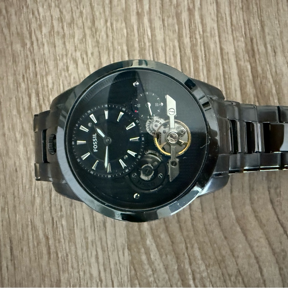 Fossil Black Skeleton Watch
